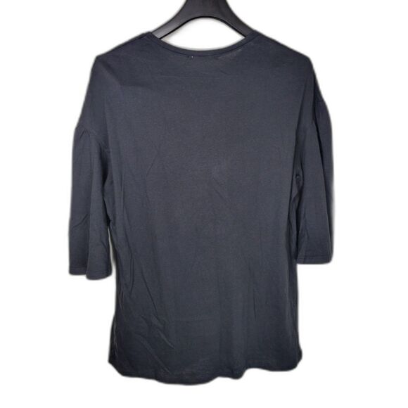 Zara What-Else Black Flare Sleeve T-Shirt - Picture 2 of 5